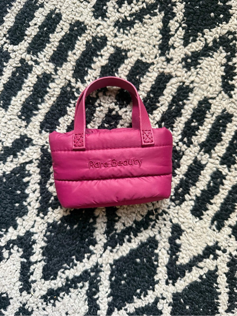 Rare Beauty Mini Quilted Tote Keychain